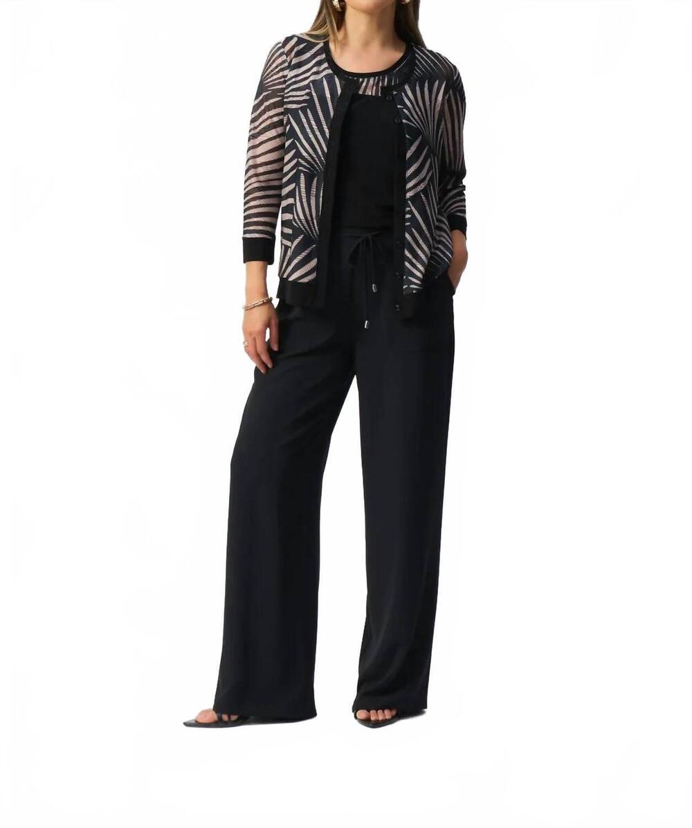 NEW JOSEPH RIBKOFF tropical print cami & cover-up 3/4 sleeves 2-piece set jacket